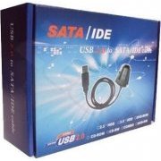Cabo adaptador USB para IDE/SATA Acompanha fonte, cabos sata, cabo usb