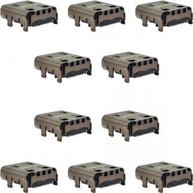 UT12113-116B3-7H 10x conector femea USB-C 24P 8.95mm Foxconn cor preto