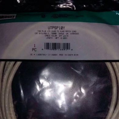 UTPSP10Y Patch Cord cat.6 UTP 3M 10FT Panduit BC