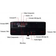 Projetor Epson Powerlite Presenter L 2000 ANSI Lumens, Resolução 540P 960x540 pixels, Conexão HDMI e USB