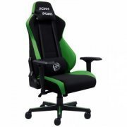 PCYes Cadeira Gamer Mad Racer V8 Turbo Preto com Verde, Suporta até 180Kg
