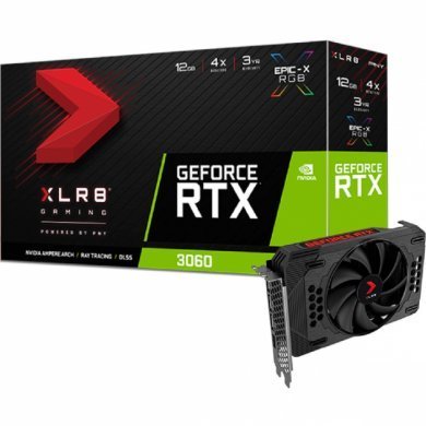 PNY Placa de Vídeo RTX 3060 12GB Revel Epic-X RGB