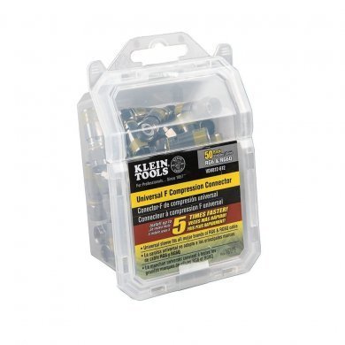 VDV812-612 Klein Tools Conector F RG6 RG6 compressão
