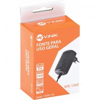VFE-1202 Vinik Fonte de Uso Geral 12v 2A 24w P4