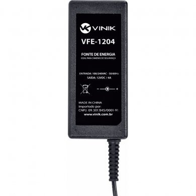 VFE-1204 Vinik Fonte de Energia 12v 4A 50w P4