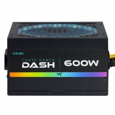 VFG600WPR Vinik Fonte ATX Gamer Dash 600W Fan LED RGB
