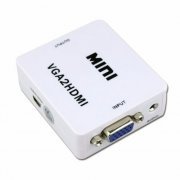 Adaptador Conversor de VGA para HDMI Transforma uma entrada VGA em uma Saída HDMI com Audio