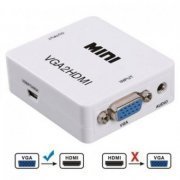 Adaptador Conversor de VGA para HDMI Transforma uma entrada VGA em uma Saída HDMI com Audio
