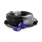 Cabo VGA HD15 MAcho X HD15 Macho Com Ferrite (Blindagem Simples) 20 Metros