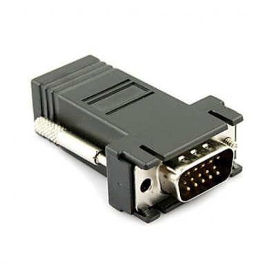 VGA-EXT-CAT5-6 Kit Extensor VGA via CAT5 ou CAT6 RJ45 até 33M