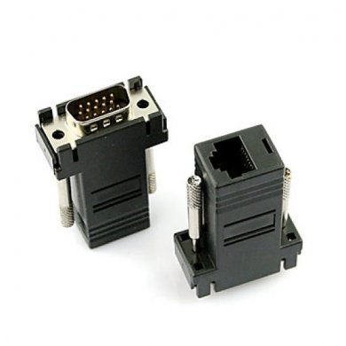 VGA-EXT-CAT5-6 Kit Extensor VGA via CAT5 ou CAT6 RJ45 até 33M