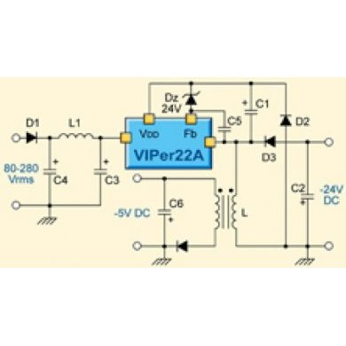 VIPER22A LOW POWER OFF LINE SMPS PRIMARY SWITCHER