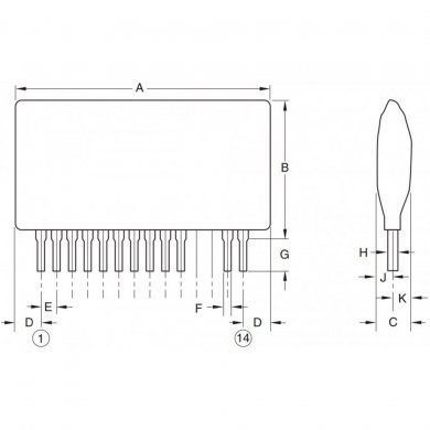 VLA542-01R CI VLA542 driver de porta IGBT SIP14 PTH