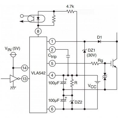 VLA542-01R CI VLA542 driver de porta IGBT SIP14 PTH
