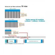 Cabo Flat 10 vias Pith 0.5mm 20cm 