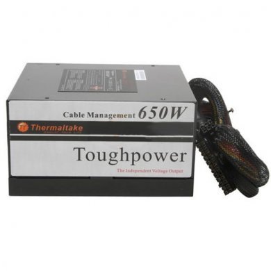 Fonte Modular Thermaltake Toughpower W0128RU 650W Reais, PFC Ativ