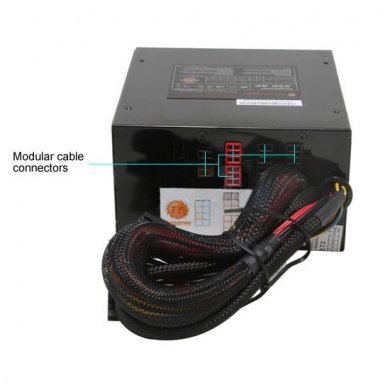 Fonte Modular Thermaltake Toughpower W0128RU 650W Reais, PFC Ativ