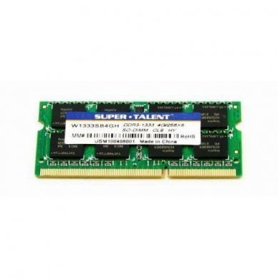 W1333SB4GV Super Talent Memoria 4GB DDR3 1333Mhz SODIMM