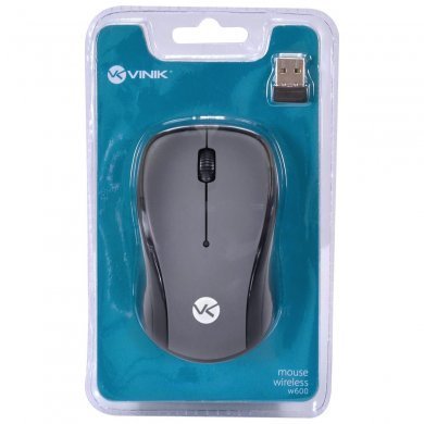 Vinik Mouse Wireless W600 Preto com Cinza
