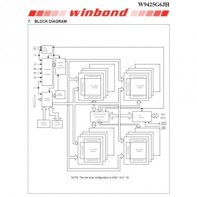 W9425G6JH-5 Winbond DRAM chip DDR SDRAM 256M-Bit 16Mx16 2.5V