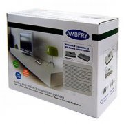 Ambery Transmissor de Vídeo e Audio Wireless com Extensor de Controle Remoto sem Fio. Entradas e Saídas de Vídeo e Audio RCA