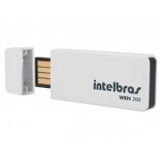 Adaptador USB Wireless Intelbras INET 300Mbps 2.4Ghz USB A 2.0 com antena destacável de 4dBi
