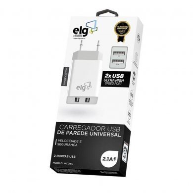 WC124A ELG carregador universal 2 saídas USB de 1A e 2.4A