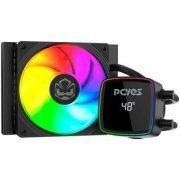 Pcyes water cooler Duley Black Vulcan ARGB com display 120mm TDP 200W, compatível com Intel LGA 2066/2011/1854