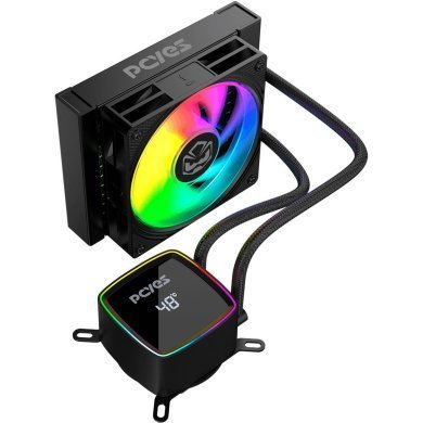 WCDLY120 Pcyes water cooler Duley Black Vulcan ARGB com display 120mm
