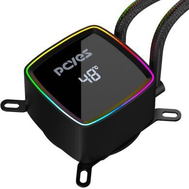WCDLY120 Pcyes water cooler Duley Black Vulcan ARGB com display 120mm