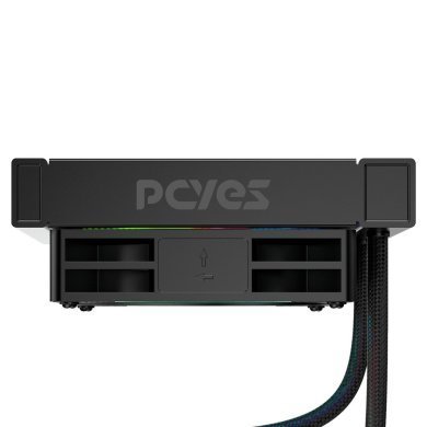 WCDLY120 Pcyes water cooler Duley Black Vulcan ARGB com display 120mm
