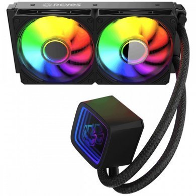 Pcyes water cooler Tundra Black Vulcan ARGB 240mm