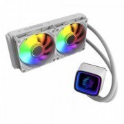 Pcyes water cooler Tundra White Ghost ARGB 240mm TDP 250W, compatível com Intel LGA 20XX/1366/1700/1851/1954/1