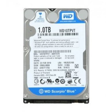 WD10TPVT WD HD 1TB 5200RPM 8MB 2.5 Polegadas