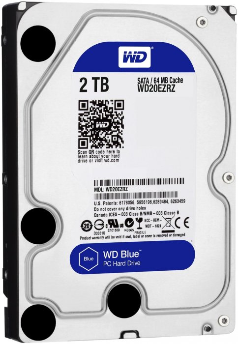 外付けハードディスク・ドライブ Western Digital WD BLUE WD20EZAZ 2TB HDD WD20EZRZ Western Digital HD SATAIII 2TB 3.5 Poleg