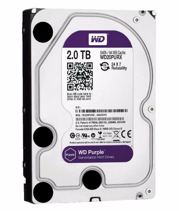 WD20PURZ WD HD 2TB Sata 3 64Mb 3.5 24x7