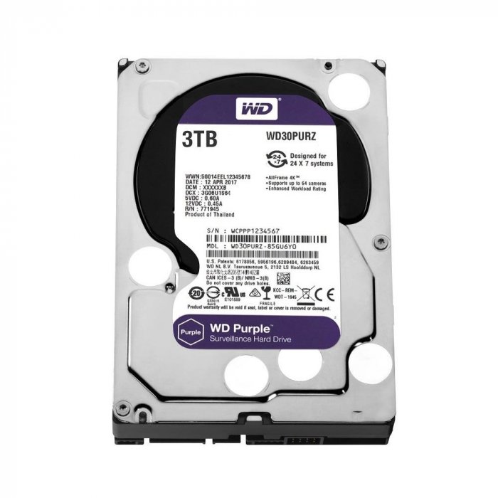 WD30PURZ WD HD 3TB Sata 3 64Mb 3.5 24x7