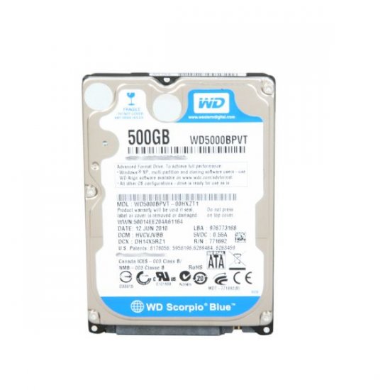 WD5000BPVT WD HD 500GB 8MB 2.5 Polegadas SATA 3.0GBs