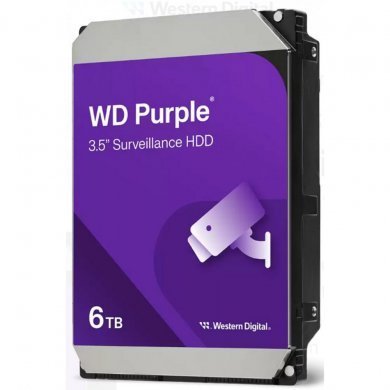 WD64PURZ WD HD 6TB SURVEILLANCE 256Mb 5700rpm 3.5 SATA 3