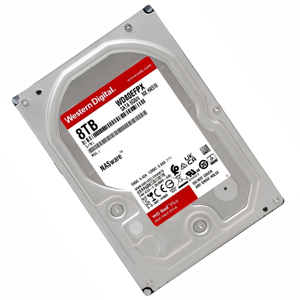 【HDD/8TB】ウェスタンデジタル WD Red Plus（WD80EFPX） WD80EFPX WD HD 8TB Red Plus SATA 6Gbps 5640RPM Cache 256MB