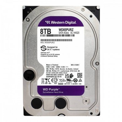 WD85PURZ WD HD 8TB Purple SATA 3 5640RPM 256MB Cache