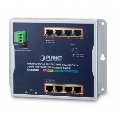 WGS-4215-8P2S Planet switch industrial 8 portas gigabit POE+ 2x SFP