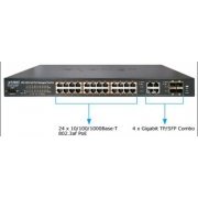 Planet Switch 28x Gigabit 4x SFP IPv6/IPv4, Layer 2, 1000Base-SX/LX SFP e WDM