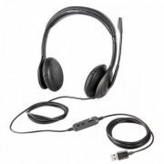 Intelbras Headset Biauricular WHS60 Duo USB preto Controle de volume e mute no cabo