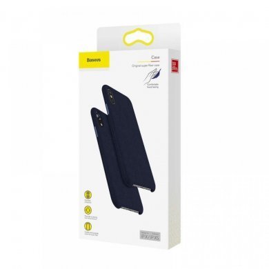 WIAPIPH58-YP03 Baseus capa protetora Super Fiber iPhone XS azul