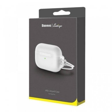 WIAPPOD-D02 Baseus capa Airpods Pro Jelly Lanyard branco
