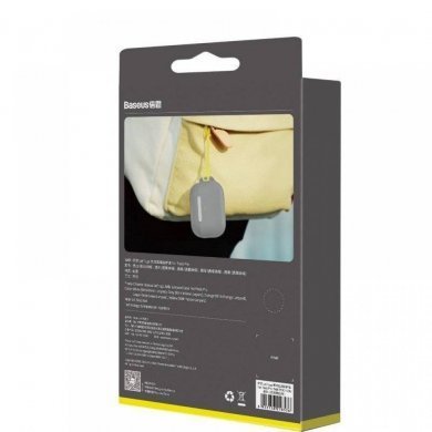 WIAPPOD-D0G Baseus capa Airpods Pro Jelly Lanyard cinza