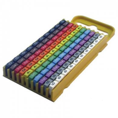 WIC3 HellermanTyton Anilha plástica Hellermann Tyton 0 a 9 tamanho 6m