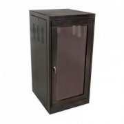 WJ MOREIRA RACK PISO 24U 19POL 970MM PRETO Porta frontal com visor de vidro