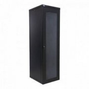 Moreira Rack piso 44U 1170mm preto padrao 19 Porta frontal de vidro, montado